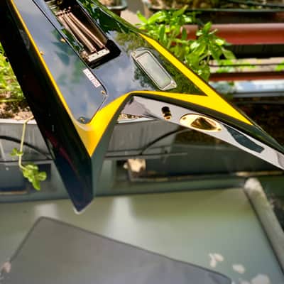 ESP Edwards Arrow Head, Alexi Laiho Signature, Black with Yellow Stripe image 4
