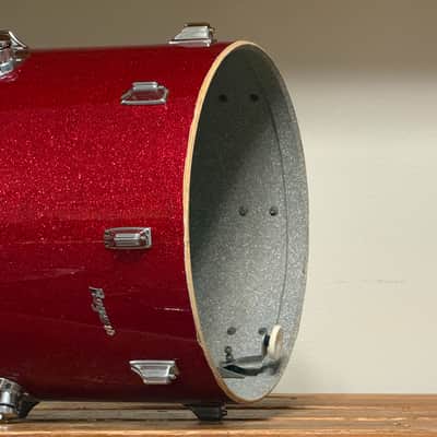 1970's Rogers 18" Red Sparkle 9/72 Floor Tom 16x18 Glass Glitter image 13