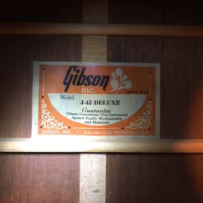 Gibson J-45 Deluxe Factory Second Vintage 1975yr with original case image 2