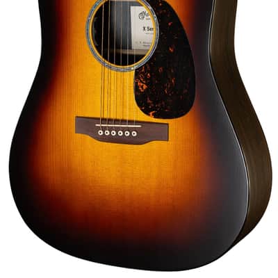 Martin D-X2E Acoustic Electric Guitar. Burst,Sit/Ziricote HPL w/SS image 1