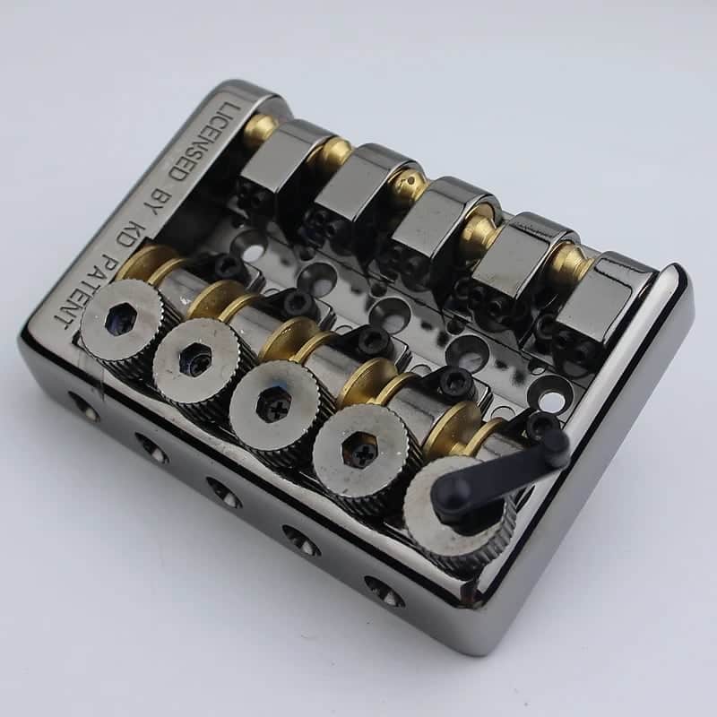 Black Nickel Roller Saddles Headless 5 String Bass Bridge image 1