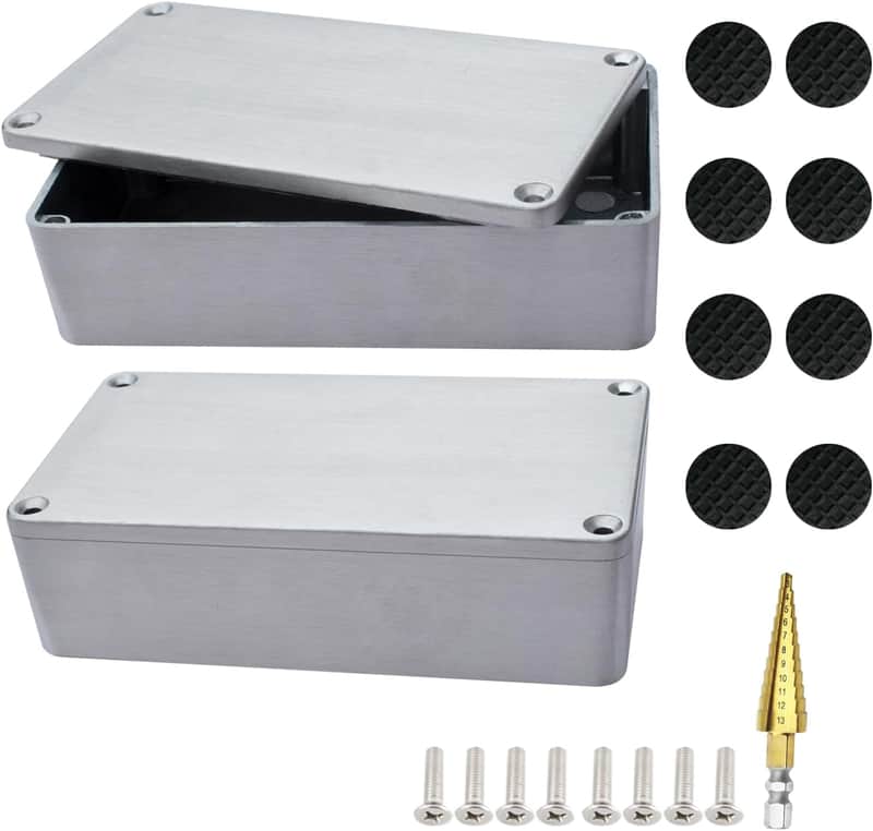 Effects Pedal Aluminum Stomp Box Enclosure Guitar Pedal Enclosure 1590B Enclosure 1590B Aluminum Box Stomp Box Pedal Box for DIY Guitar Pedal Guitar Instrument Cases Storage Holder 2Pack image 1