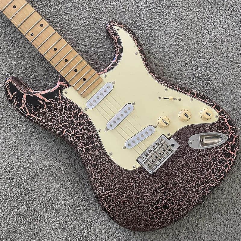 Custom Finish Electric Guitar SSS, Purple Black Basswood Body, Maple Neck, 22 Frets Fretboard image 1