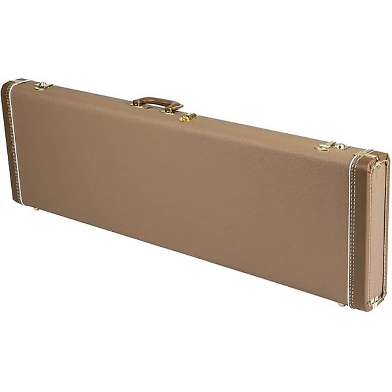 Fender G&G Deluxe Precision Bass Hardshell Case, Brown with Gold Plush Interior 2016 image 4