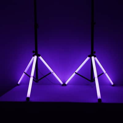 (2) Rockville BPA8 8" Powered 300w DJ PA Speakers wBluetooth+LED Stands+Cables image 20