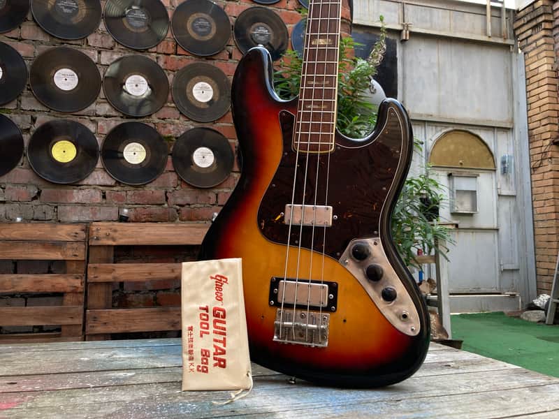 Vintage rare Japan Gneco Greco Jazz Bass matsumoku Maxon pickups 1974 Sunburst image 1