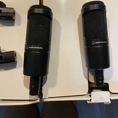 2-PACK Audio-Technica AT2035 Large Diaphragm Cardioid Condenser Microphone 2010s - Black
