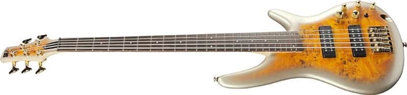 Mint Ibanez SR405EPBDX SR Standard 5-String Bass Guitar - Mars Gold Metallic Burst image 1
