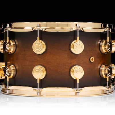 DW Collector's Maple SSC Maple 8x14 Snare Drum - Honey to Ebony SS Burst image 3