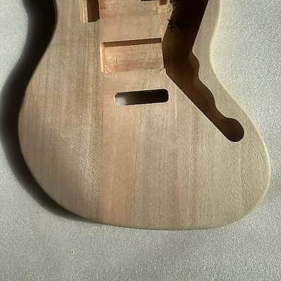 Mahogany Wood HH Jazzmaster Style Guitar Body image 1