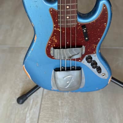 Fender Custom Shop 64 Jazz Bass Guitar Relic 2023 - Lake Placid Blue image 1
