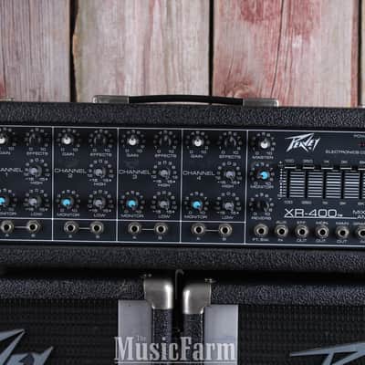 Peavey XR400 PA System with 2 Peavey 112 PT PA Speakers Vintage Mixing Amp image 2