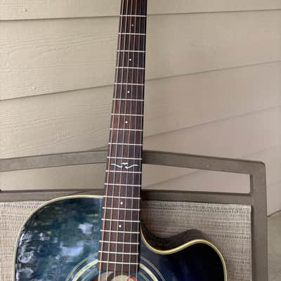 Alvarez Fusion Acoustic-Electric Guitar 2010s - Blue Burst image 4