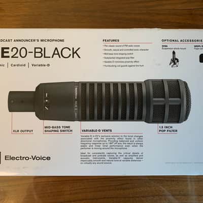 Electro-Voice RE20 Cardioid Dynamic Microphone - Black - MINT #2 image 4