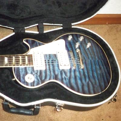 2010 Lays Guitar Co Gibson Les Paul Special Standard Custom Shop Historic Makeover Quiltted Blue Burst 60s Thin Neck image 4