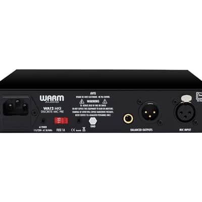 Warm Audio WA12 MKII Black API 312 Style Single-Chnl Microphone Preamp Mic Pre image 2