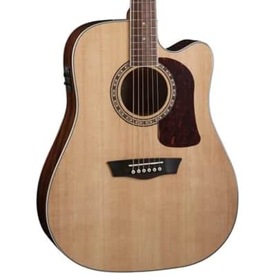 Washburn Heritage D10SCE Dreadnought Electro Acoustic Guitar - Natural image 1