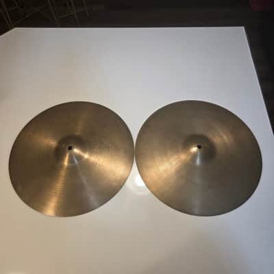 15" A. Zildjian Small Stamp Hi-Hat Cymbals 1957-1960 - 935/1210g image 1