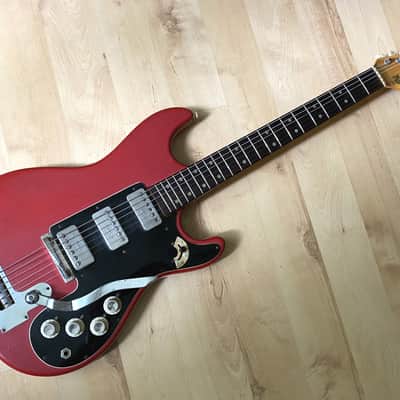 60‘s Hofner 173 electric guitar with red vinyl cover image 1