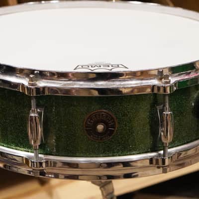Gretsch 12/14/18/4x14" Round Badge Drum Set - 1950s Green Sparkle image 20