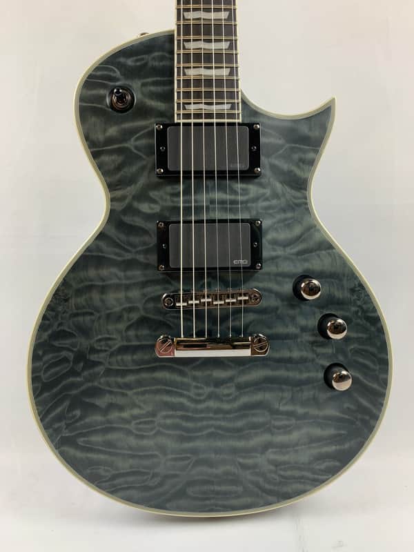 ESP LTD EC-401 QM See Thru Black Satin Electric Guitar B-Stock image 1