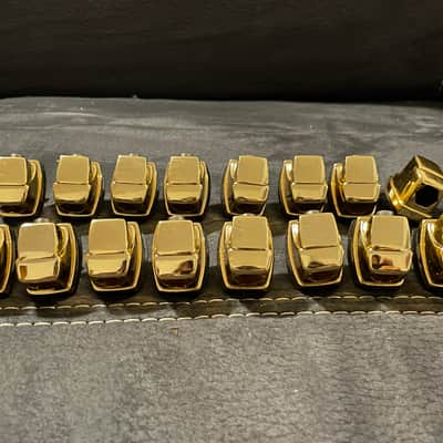 Yamaha Maple custom gold lugs lot of 16 pin down gold lugs image 4