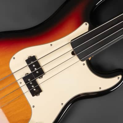 2005 Fender 60th Anniversary American Precision Bass Custom Fretless - 3-Color Sunburst | USA 4-String Boutique Ebony Fretboard | Case image 19