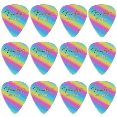 Fender Rainbow 351 Guitar Plectrum Pick Set of 12 image 1