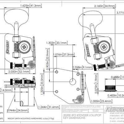 Hipshot BT2 Gold LOLLIPOP Bass Drop D De-tuner X-tender 70s Fender P/Jazz® image 2