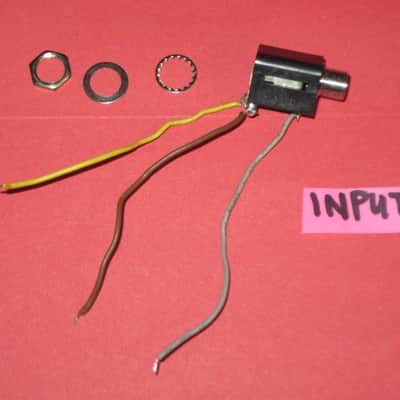 2 lite use genuine Boss INPUT jacks (for compact sized pedals) +nuts,washers,wires (+3 extra wires & 2 zip ties) BOTH jacks have brown,gray,yellow wires attached, work fine, from 2000s (can be used on most other year Boss pedals) NO: pedal(s), other parts image 12
