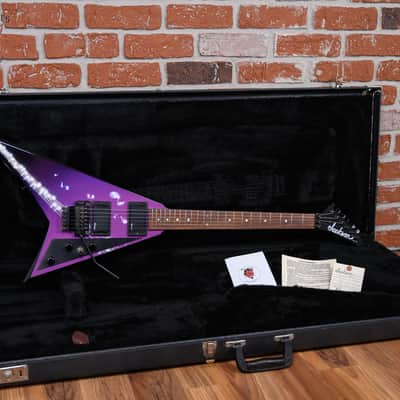 Jackson USA Custom Shop RR1 Rhoads Custom Student Model Purple With Music Notes Graphic 1988 w/OHSC image 2