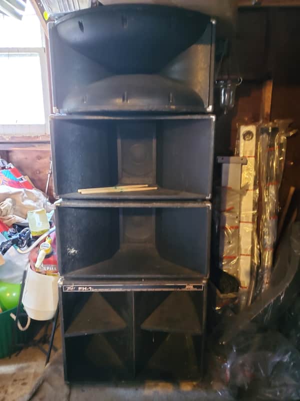 Peavey PA speaker stacks FH1-MB2-MF1 circa late 80's Black image 1
