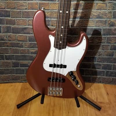D. Lakin Joe Osborn Greg Rzab Custom 4-String Fretless Bass Burgundy Mist image 2