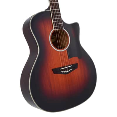 D'Angelico Excel Gramercy, Mahogany Burst Grand Auditorium Acoustic-Electric Guitar image 7