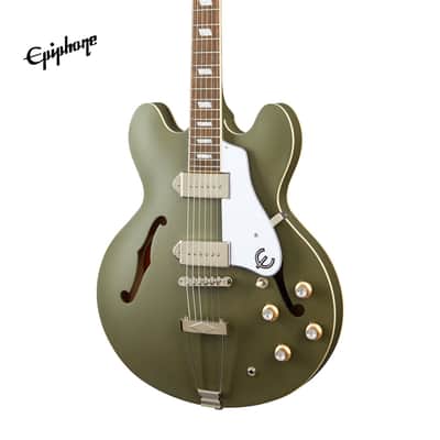 Epiphone Casino Worn Hollowbody Electric Guitar - Worn Olive Drab image 1