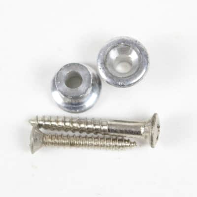 1973 Vintage Gibson Les Paul/SG/ES/L6 Nickel Strap Buttons USA 1970s Early Norlin Era image 3