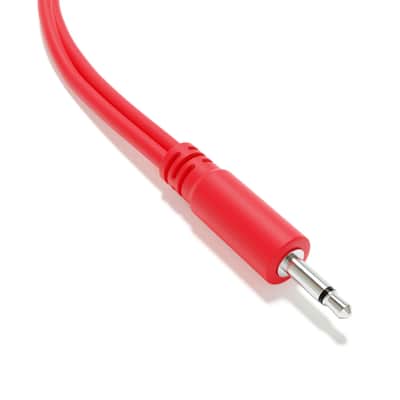 ExcelValley [Red] 5-Pack - Mono Splitter Y Patch Cables - TS 3.5mm 1/8" Eurorack Synth Synthesizer image 4