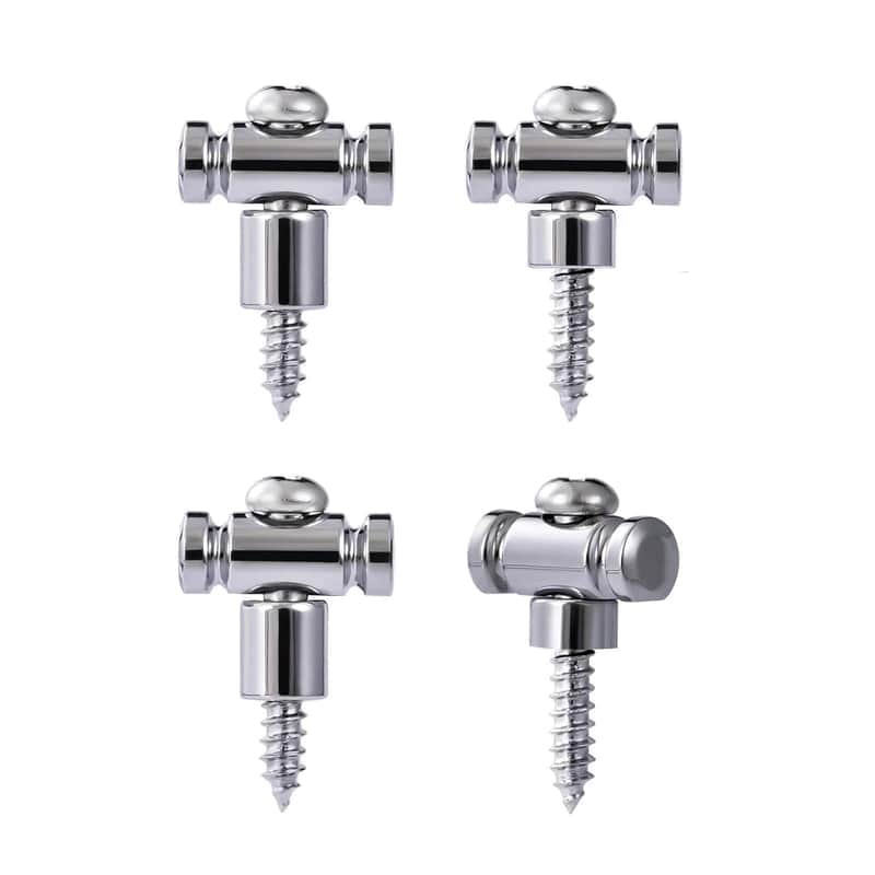 Immagine 2Set Guitar Roller String Retainers Electric Guitar String Trees Guide Replacement Part Compatible With Fender Strat Tele Style Electric Guitar (Silver) - 1