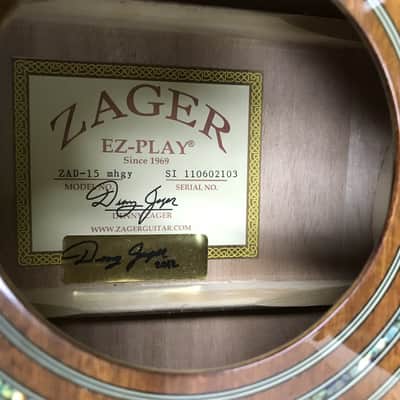 Used Zager 2012 EZ-Play ZAD-15 Mahogany Parlor Guitar with Gig Bag image 7