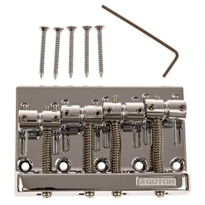 Chrome Bass Bridge by Gotoh 201B-4 Precision 4-String Jazz Bass Bridge image 3