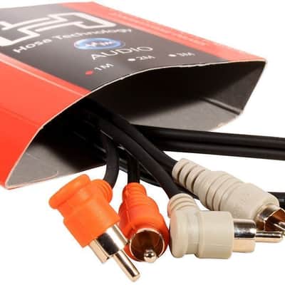 Hosa CRA-201R Dual RCA - RCA Right Angle 3 Foot Cable image 1