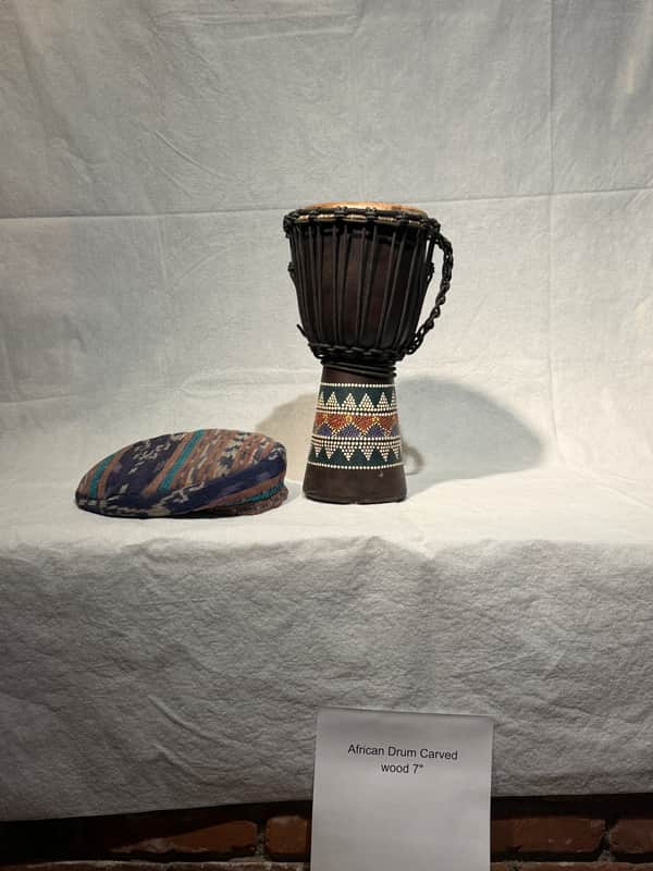 Traditional African Djembe Rope-Tuned Carved Wood image 1
