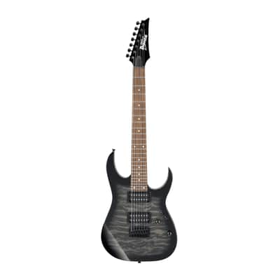 Ibanez GIO RG 7 String Solid-Body Electric Guitar (Right Hand, Transparent Black Sunburst) GRG7221QATKS image 1