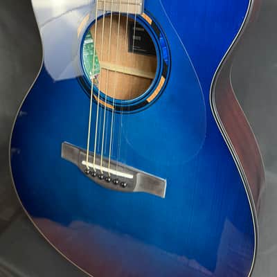 Yamaha TAS1E TransAcoustic Folk Acoustic-Electric Guitar Ultra Marine w/ Soft Case (066) image 7