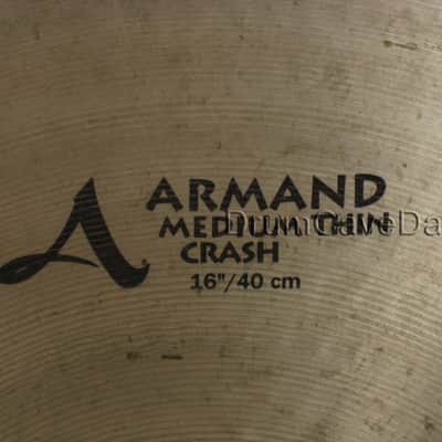 16" ZILDJIAN A series ARMAND MEDIUM THIN CRASH CYMBAL, 992 grams, BENDABLE THIN, VERY GOOD CONDITION, DEMO VIDEO! image 4