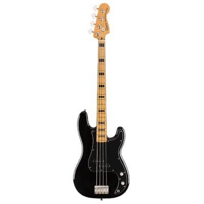 Used Squier Classic Vibe '70s Precision Bass - Black w/ Maple FB image 2