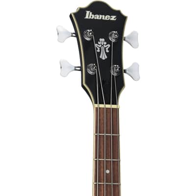 Ibanez AGB200 Artcore Semi-Hollow Electric Bass, Black Flat image 6