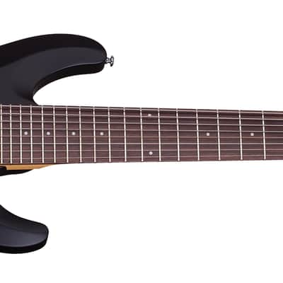 Schecter C-8 Deluxe guitar in Satin Black image 3
