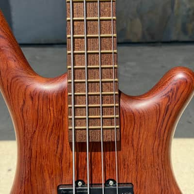 Used Warwick Pro Series Corvette Bubinga 4 Passive 4 String Bass with Gig Bag image 3