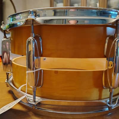 Unbranded (Most likely Tama) 14"(Diameter)x7"(Depth) Colosseum Style Snare Drum - Natural Wood image 4
